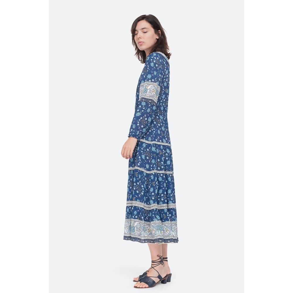 SEA NEW YORK Penelope Paisley Tiered Viscose Midi Dress Net-A-Porter XS $395